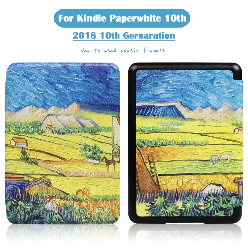 

2018 New Case For Amazon Kindle 10th Generation Paperwhite 4 Smart Magnetic Cover Funda For Kindle PU Tablet Folding Folio Case