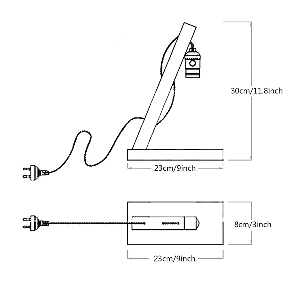 2 шт. винтажные настольные Светодиодные лампы E27 в стиле лофт с деревянным
