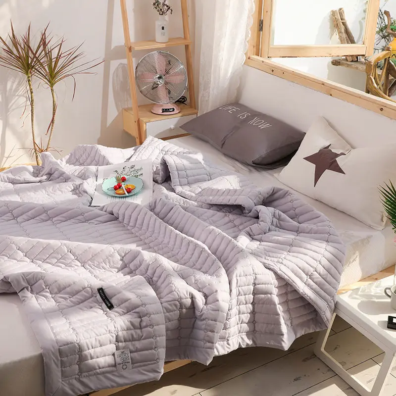 Однотонное теплое покрывало Macaron, мягкое удобное одеяло s, Стёганое одеяло, моющееся Стёганое одеяло, постельные принадлежности для взрослых, летнее одеяло - Цвет: No.07