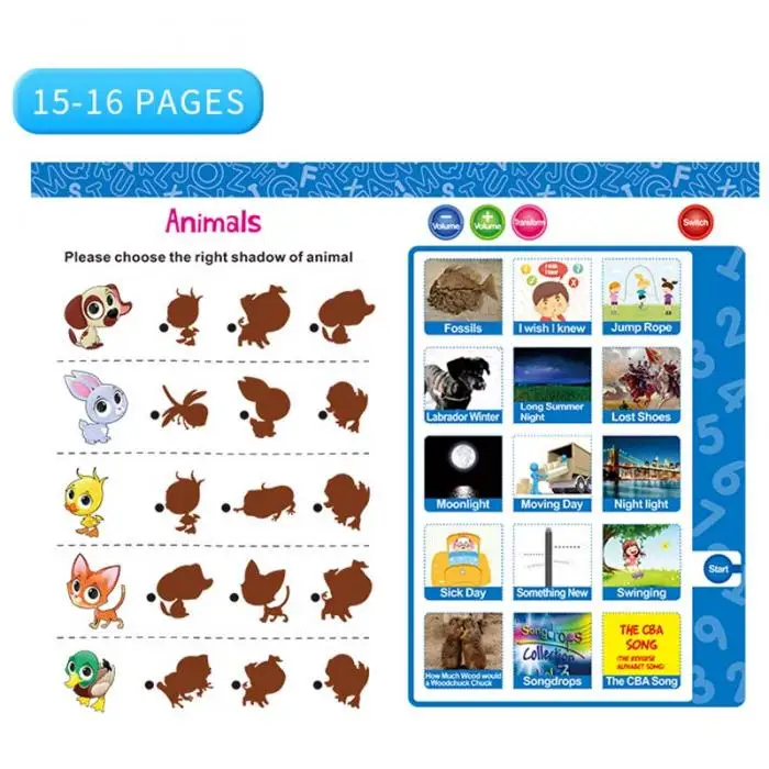 Для детей игрушки для младенцев детская обучающая книга английские буквы цифры умная логическая голосовая книга Обучающие электронные