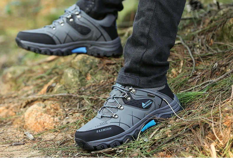 Men Hiking Shoes Waterproof Anti-Skid Outdoor Trekking Shoes High Quality Climbing Sneakers Man Sports Shoes Plus Size 39~47 (14)