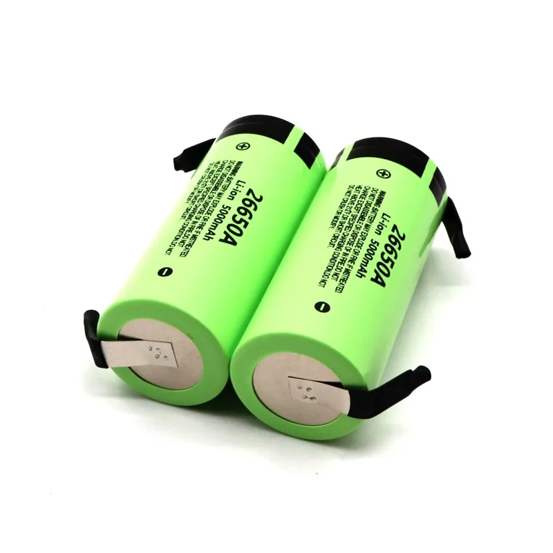 Fikida 26650 аккумуляторная батарея 26650A литиевая батарея 3,7 V 5000mAh 26650-50A подходит для фонарика+ DIY никель