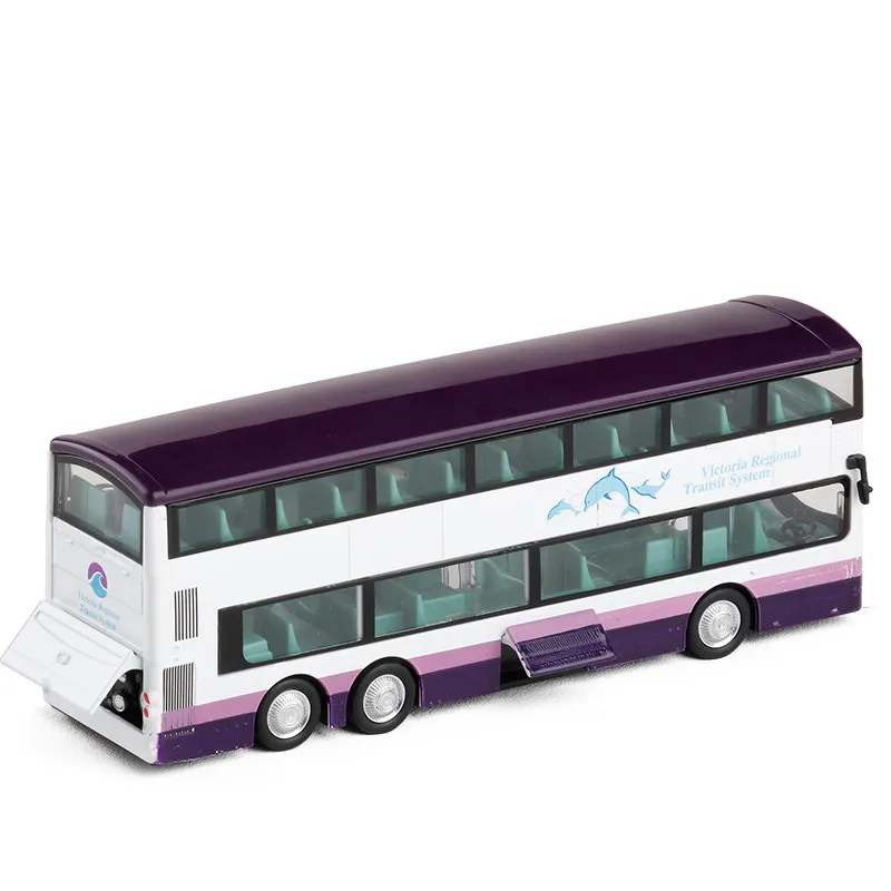 Высокое моделирование туристический автобус Гонконг, 1: 76 сплав двухэтажный автобус, коллекционные модели, Литые металлические игрушечные транспортные средства