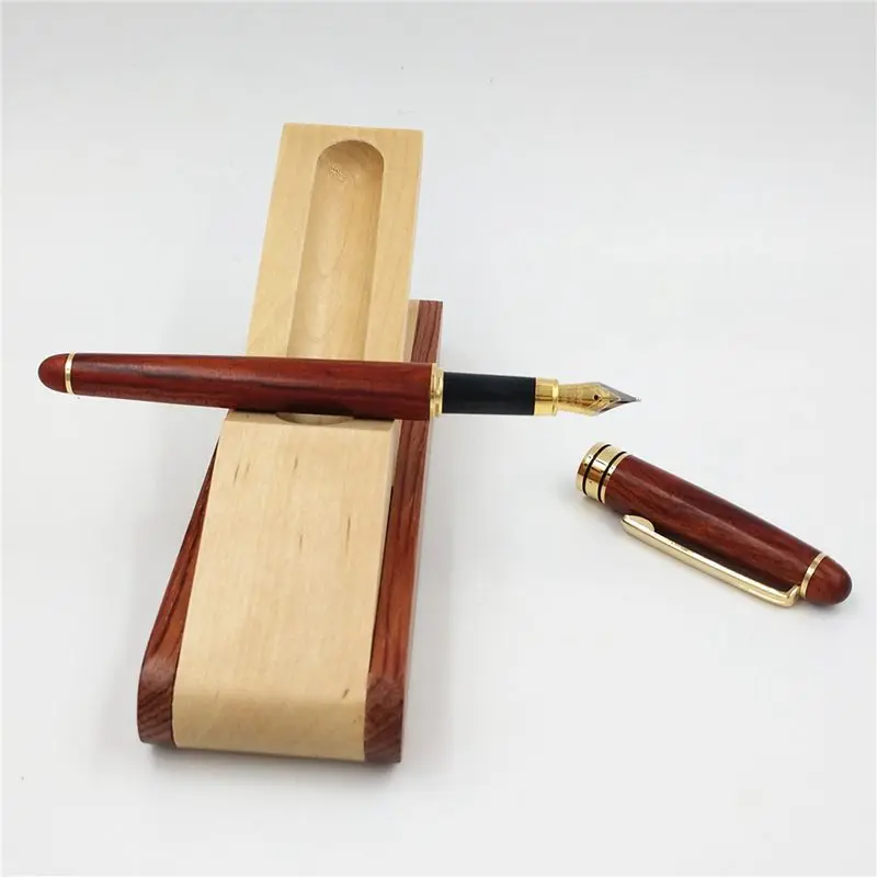 Набор деревянных ручек и деревянных коробок, бизнес-подарочное украшение, Офисная ручка, канцелярские принадлежности, креативный деревянный канцелярский подарок; ручка, набор