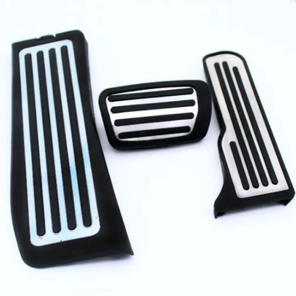 3pcs No Drill Gas Fuel Brake Footrest Foot Pedal Plate Cover For Cadillac ATS ATS-V Sedan / Coupe 2013 2014 2015