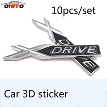 10 шт. хромированный сплав XDRIVE 3D Автомобильная наклейка подходит для украшения кузова автомобиля для bmw M3M5 Новая 3 серия 5 серия X серия