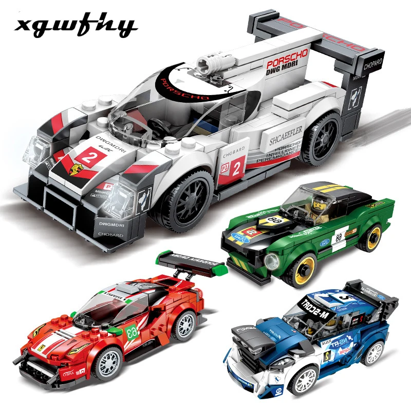 

City Super Racers compatible lgoed Speed Champions Racing Car model Building Blocks Bricks Kids Toys sets kits childen gift set