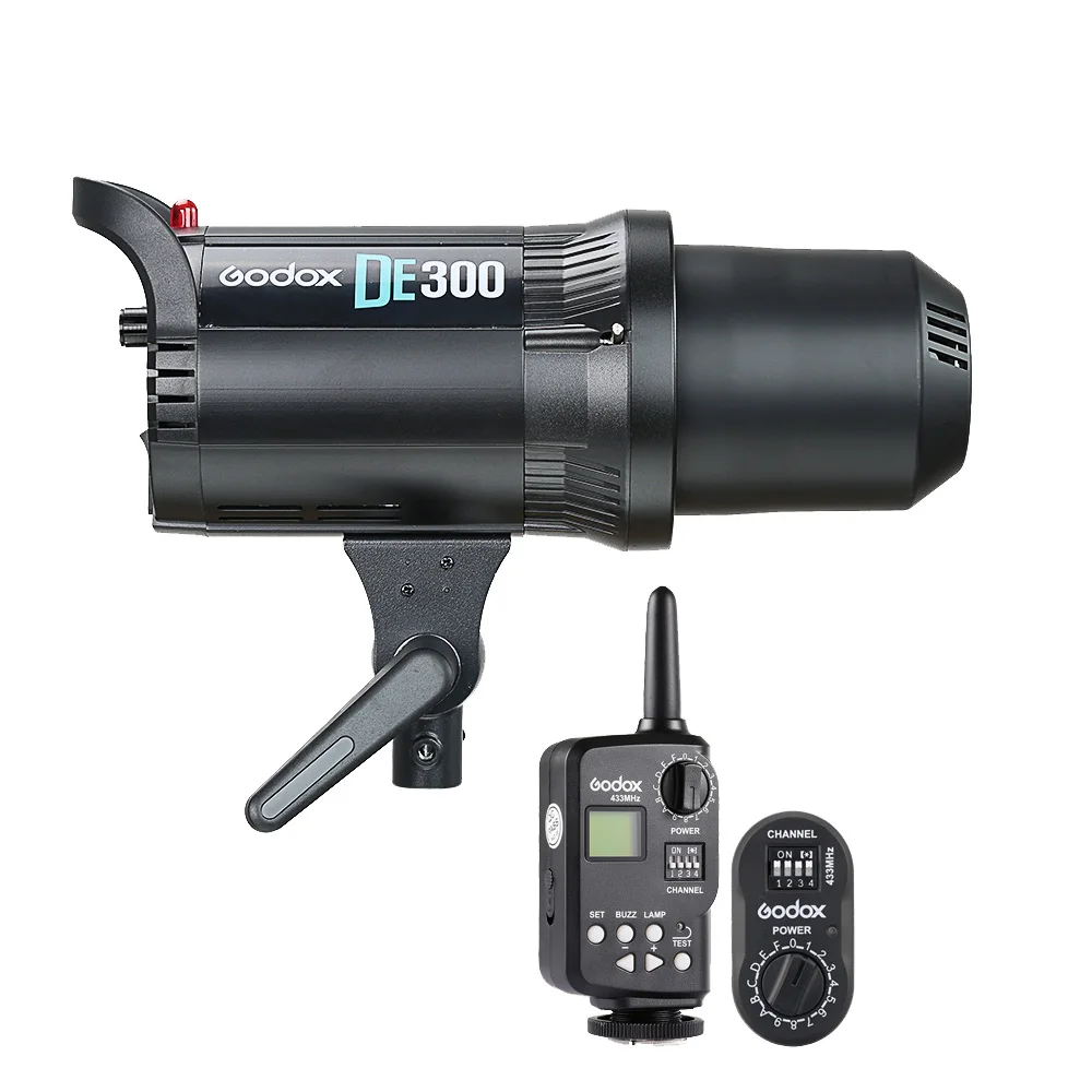 

Godox DE300 300W Compact Studio Flash Light Strobe Lighting Lamp Head Camera Flash Monolight FT-16 Transmitter FTR-16 Receiver