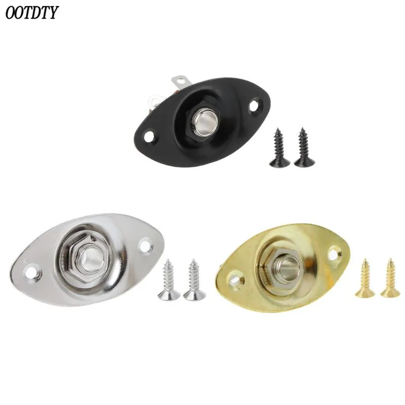 

Electric Guitar Bass Jack Socket Output Input Jack Cover Plate With 2 Screws