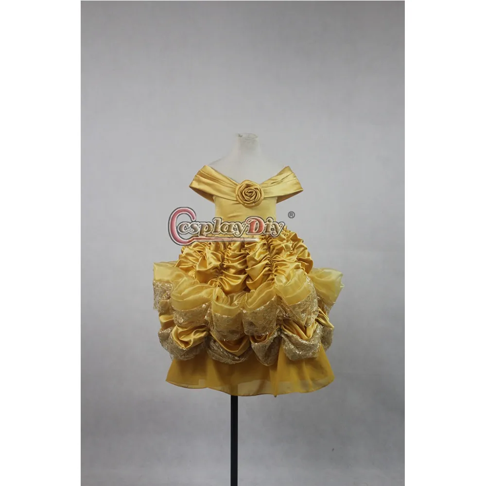 Cosplaydiy Красавица и Чудовище Belle Детское платье Костюм Маленькая Принцесса Белль бальное платье сделанный на заказ L320