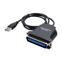 CHIPAL 5 adet/grup yeni USB DB36 dişi paralel baskı yazıcı dönüştürücü kablo LPT iki yönlü siyah