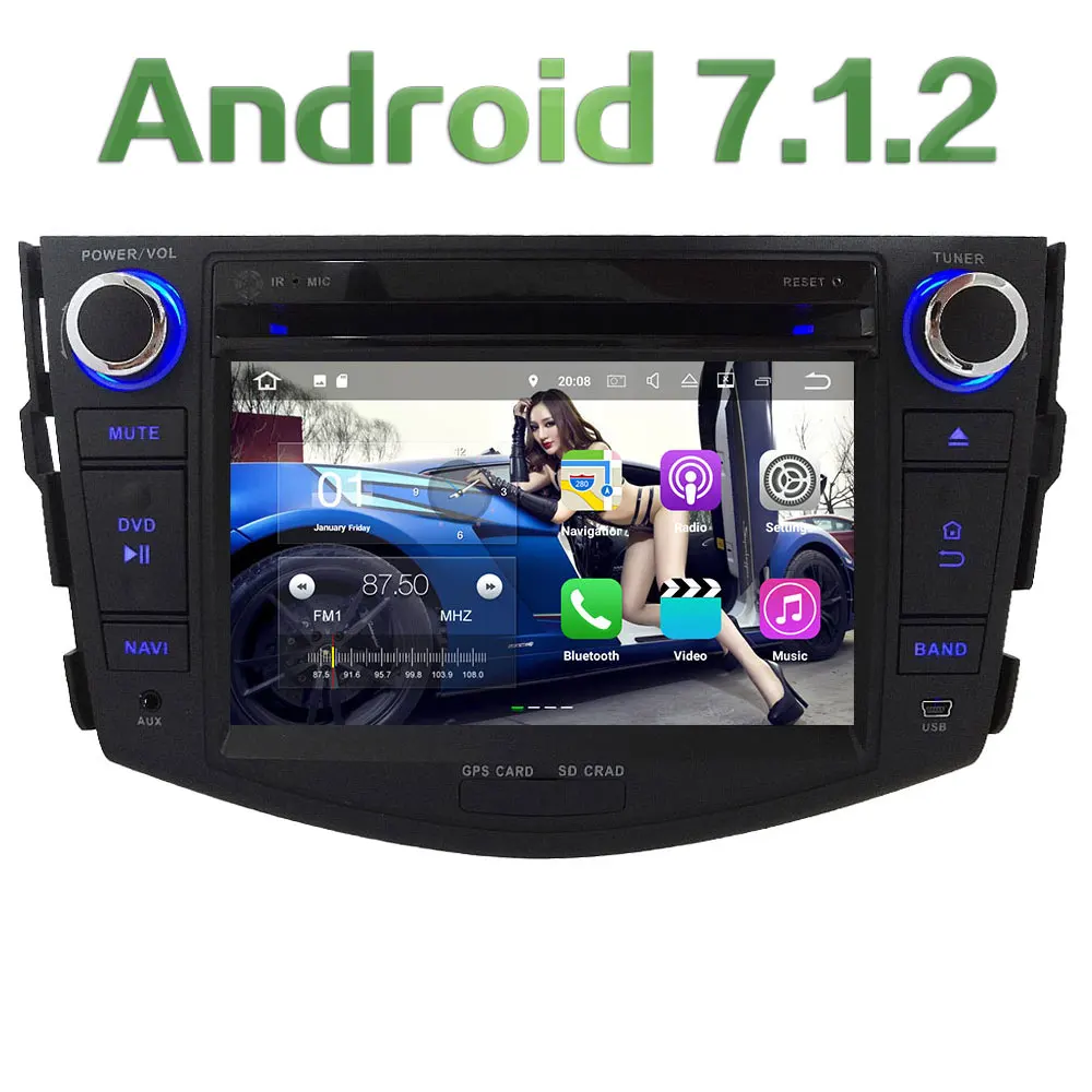 7 HD Android 7 1 2GB RAM Quad Core 3G 4G DAB Wifi Multimedia Car DVD