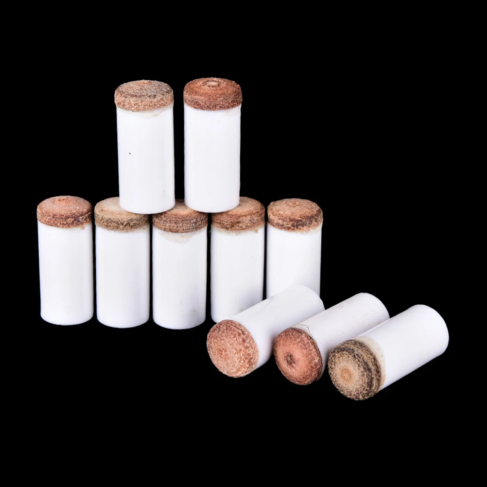 10X/Lot 13mm Bar Pool Cue Repair Rod Stick Tip Scrub Durable Professional Snooker Supplies Billiard Replacement Tips Bar Tools