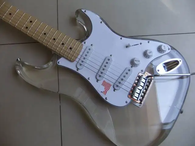 Wholesale New Cnbald Acrylic Crystal electric guitar STR Model In Acrylic Crystal 110628