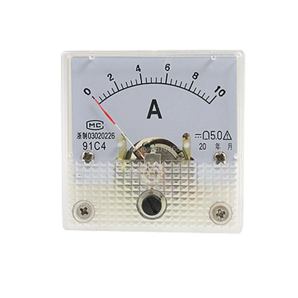 DC 0~10A Analog AMP Current Pointer Needle Panel Meter Ammeter 91C4 DC 0~10A Analog AMP Current Pointer Needle Panel Meter Ammeter 91C4