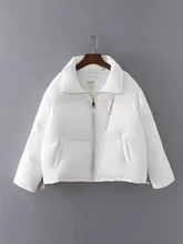 Free shipping European style casual women short paragraph stand collar long sleeved zipper pocket solid color