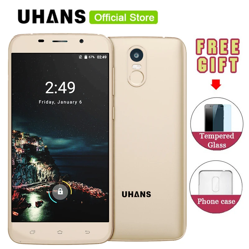 bilder für UHANS A6 3G Smartphone 5,5 zoll 1280*720 pixel MTK6580 Quad-core Android 7.0 2 GB RAM + 16 GB ROM 8.0MP Kamera 4150 mAh Handy bilder für UHANS A6 3G Smartphone 5,5 zoll 1280*720 pixel MTK6580 Quad-core Android 7.0 2 GB RAM + 16 GB ROM 8.0MP Kamera 4150 mAh Handy