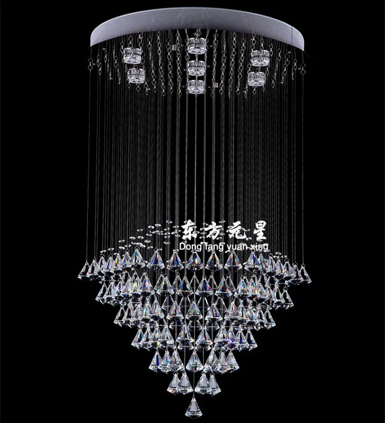 LED хрустальная люстра лампа столовая лестницы оригинальность лампы diamond круговой люстра