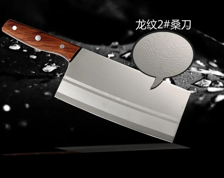 Кованый Дракон-узор тутового ножа из нержавеющей стали кухонный нож для нарезки мяса шеф-повара кухонные ножи топорик