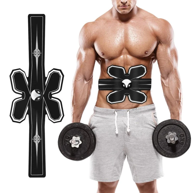 2019 NEW EMS Abdominal Muscle Belt Weight Loss Massage Belt Fitness Equipment Abdominal Muscles Training Equipment White11