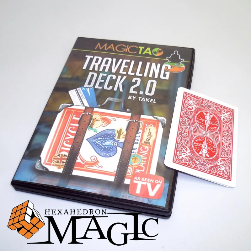 Goedkoop Travelling Deck 2.0 met gimmick kaart door Takel en magic tao close up straat podium kaart goocheltrucs producten speelgoed