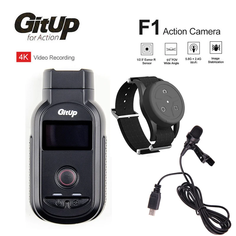 Спортивная Экшн камера GitUp F1 90 FOV Wi Fi Ultra 4K 2160p видеорегистратор для активного