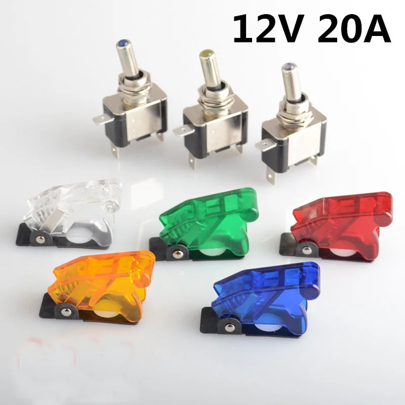 

1set Car rocker switch Niu Zi switch car switch modified switch DC12V / 20ALED red light blue