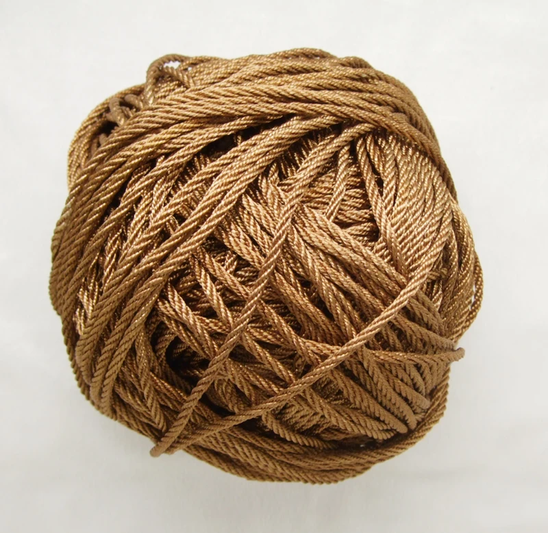 

Free shipping 10mtrs/Lot Vintage Copper 3mm Nylon Braide Persian Cord Macrame&Craft Yarn