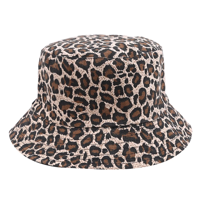 Повседневные шляпы с леопардовым принтом, женские головные уборы, летние весенние модные Женские однотонные Рыбацкая шляпа, подарок для девочек, Femme