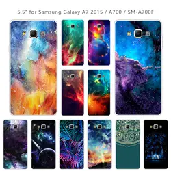 Для samsung Galaxy A7 2015 телефон случаях силиконовые Туманность Coque 5,5 дюйма для samsung A700F A700H SM-A700F A7009 Coque для a7 A700