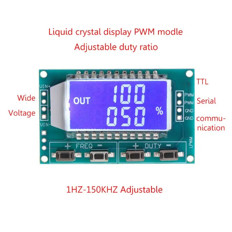 OOTDTY PWM импульсная Частота Рабочий цикл регулируемый модуль генератор сигналов ЖК