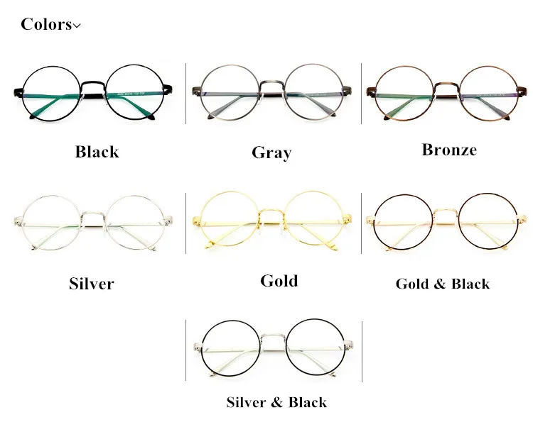 Ретро полная оправа Золотые очки оправа винтажные очки круглые компьютерные очки унисекс без градусов oculos de grau