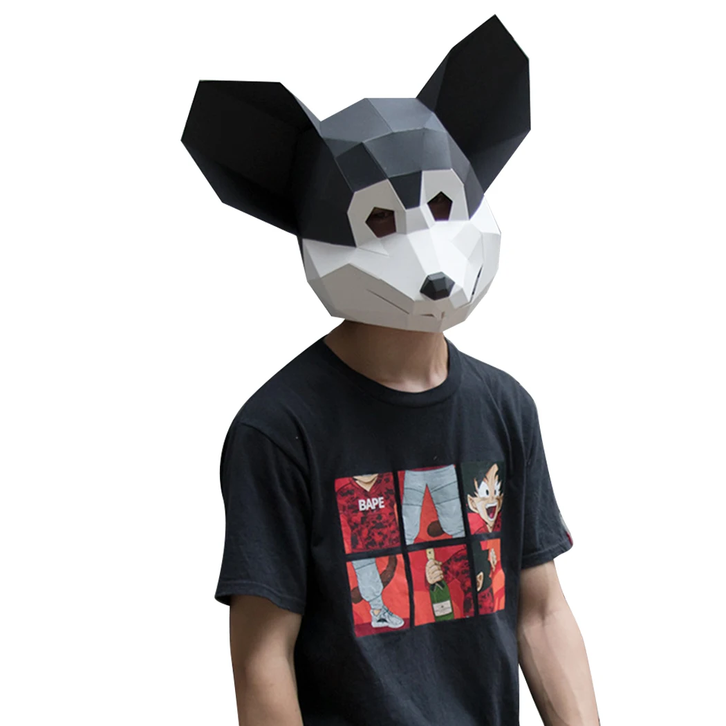 Маска для вечеринок креативная ручная 3D мышь DIY маска животных Маскарадная
