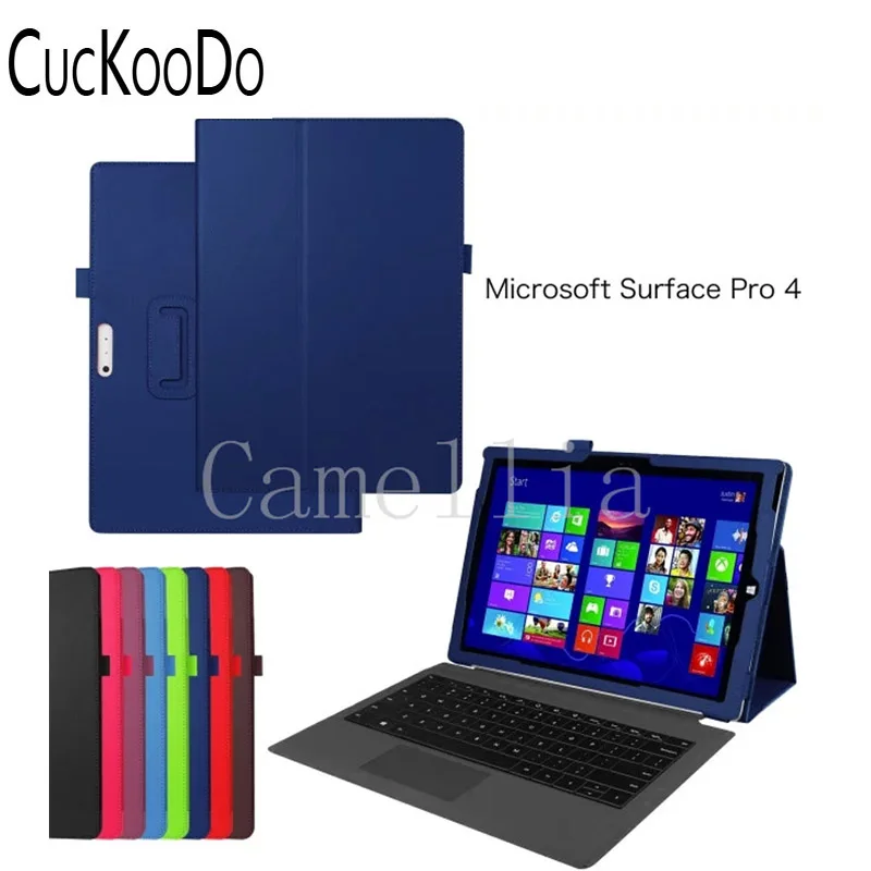 CucKooDo 100 шт./лот для Microsoft Surface Pro 4 чехол-книжка из искусственной кожи с