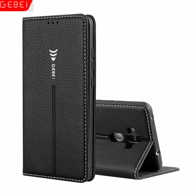 

Luxury Original Brand GEBEI Leather Case adsorbable Flip Cover For Huawei Mate 9 With Stand Function