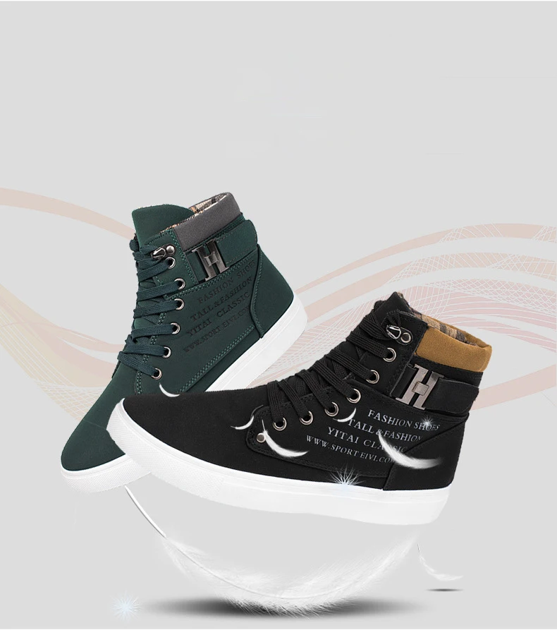 YWEEN/Новинка; мужская повседневная обувь с высоким берцем; сезон осень-зима; обувь на шнуровке; мужские ботильоны