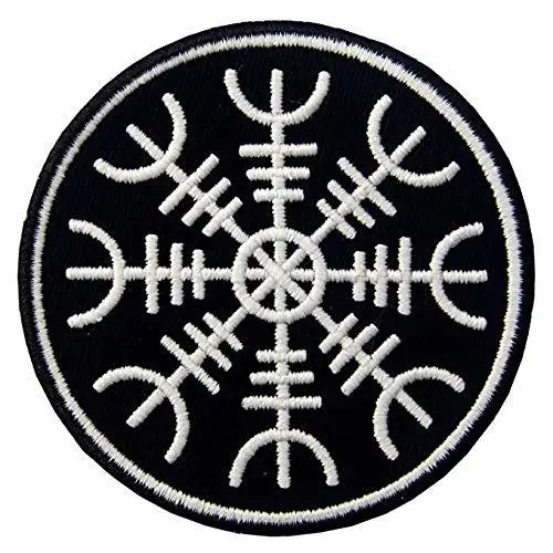 Patches Tattiche In PVC - Bussola Vikinga Vegvisir - Morale Patch - Verde OD Green
