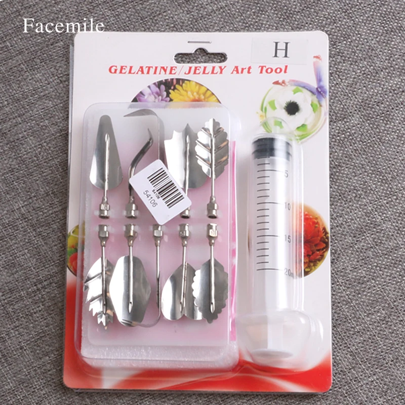 Facemile 3D Jelly Art Tool Jelly Gelatin Tools Puding Nozzle Leaf Shape
