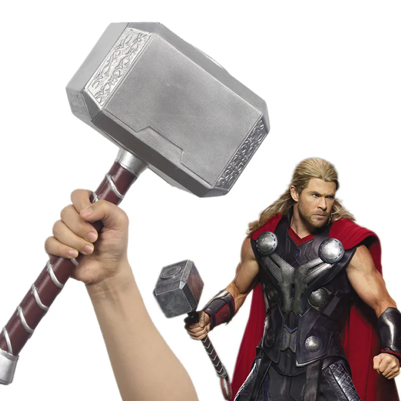 Meditatief Accountant Blaast op Cosplay Thor's Hammer 1:1 44cm Thor Thunder Hammer Figure Weapons Toys  Model Movie Role Playing Safety Pu Material Toy - Action Figures -  AliExpress