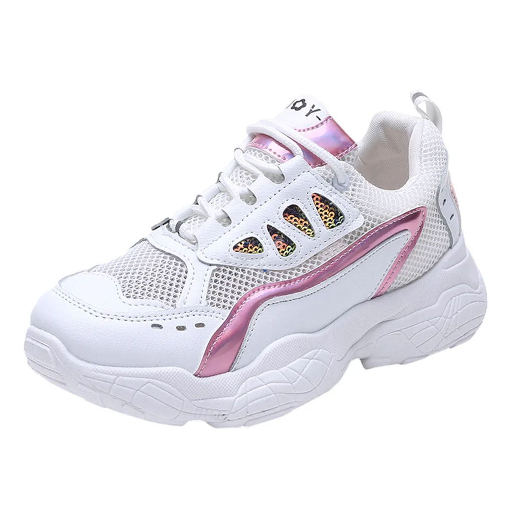 

SIKETU Women's Chunky Sneakers 2019 Fashion Women Platform Shoes Lace Up Pink Vulcanize Shoes chaussures femme ete 2019#G35
