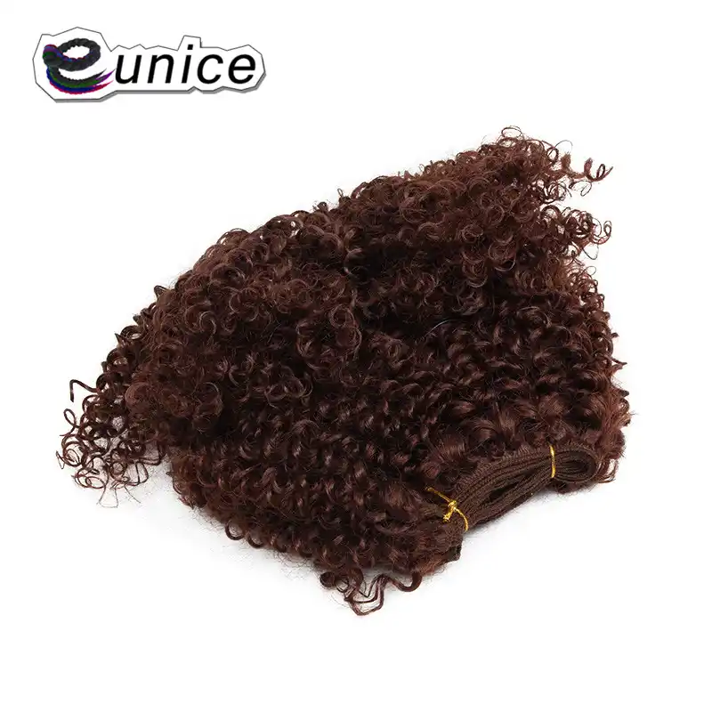 3packs Lot 8 Inch Short Synthetic Weaving Afro Kinky Curly