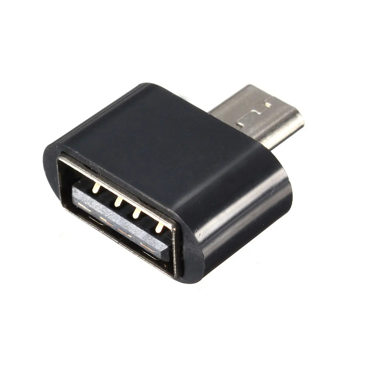 Мини OTG USB кабель OTG адаптер Micro USB к USB конвертер для Android huawei samsung Xiaomi htc sony LG планшетный ПК - Цвет: Черный