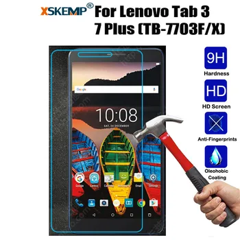 

9H Hardness Real Tempered Glass Film For Lenovo Tab 3 7 Plus (TB-7703F/X) Clear Tablet Screen Protector Protective Guard