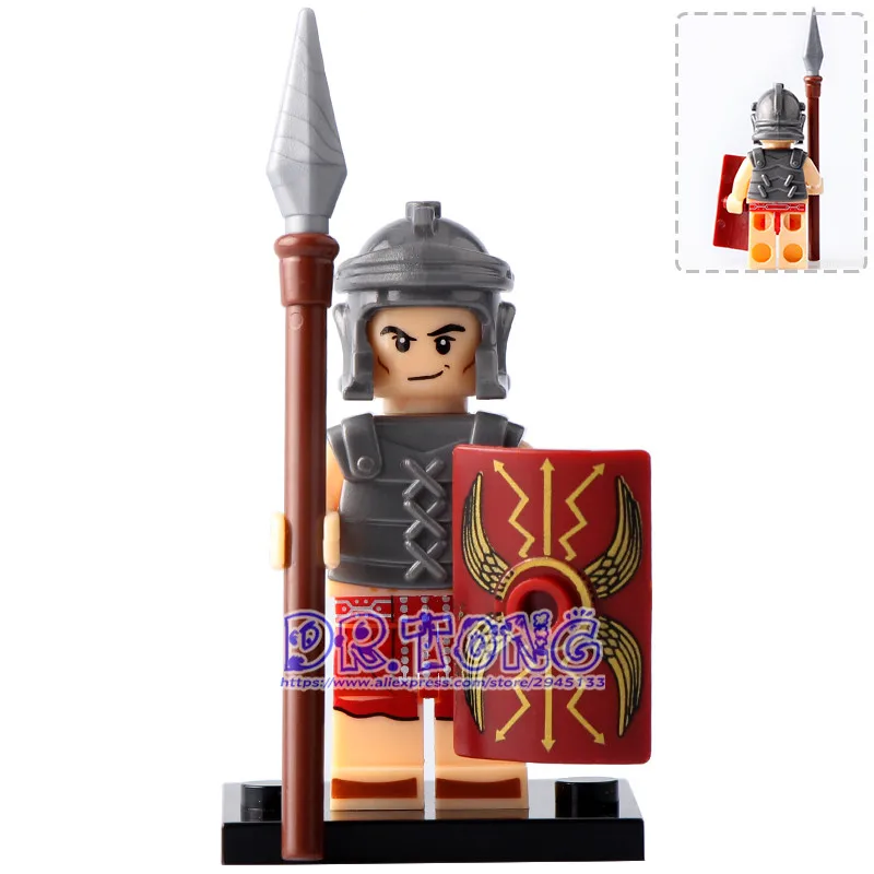 

DR.TONG 20PCS/LOT Medieval Knights XH648 Heavy Infantry Roman Soldiers Super Hero Building Blocks Bricks Toys Child Gifts X0164