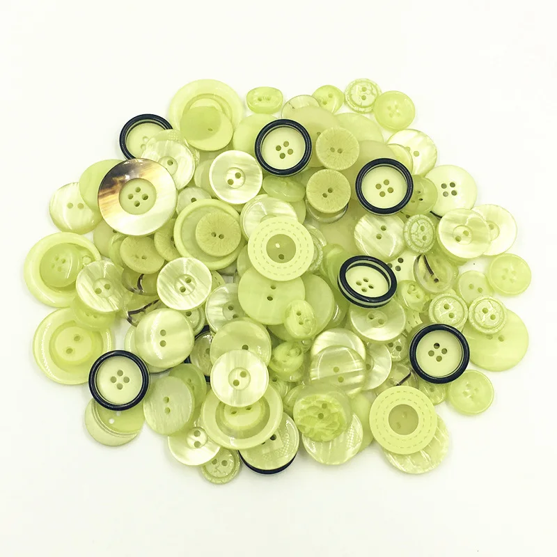 Tpsmc смешать большой размер 50 г темно-зеленый цвет пуговицы из полимерной глины для скрапбукинга DIY Кнопка швейная декоративная одежда