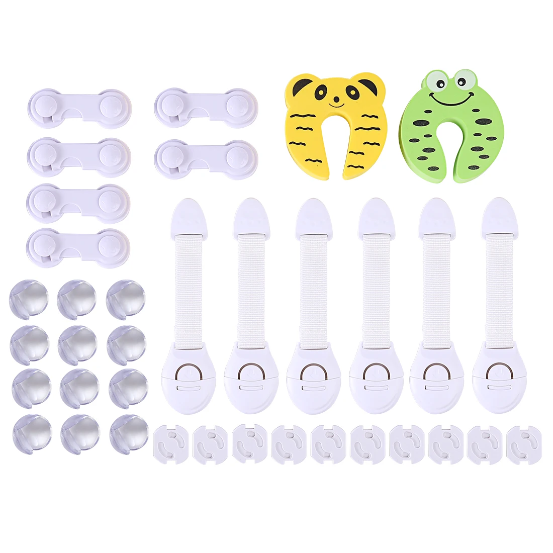 

Baby Door Stop Safety Locks Corner Protector and Power Protection Plug Set for Children Protection in Home