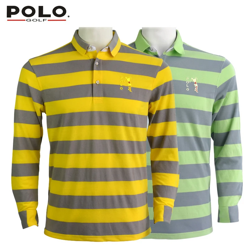 

Brand Polo Authentic Top Shirt New Men Clothes Long Sleeve Tshirt Tennis POLO Shirt for Men Polo De Golf Pour Homme Galvin Green