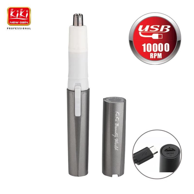 

KIKI NEWGAIN Rechargeable nose $ ear hair trimmer with USB power supply Business section 10000RPM Men's essential