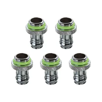 

HOT-5Pcs Barb Fitting Water Cooling Radiator For G1/4 Chromed Copper Water-Cooled Heat Sink For Pc Computer