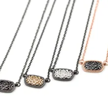 Выдалбливают мини маленький овальный филигранный смешанные цвета колье для женщин